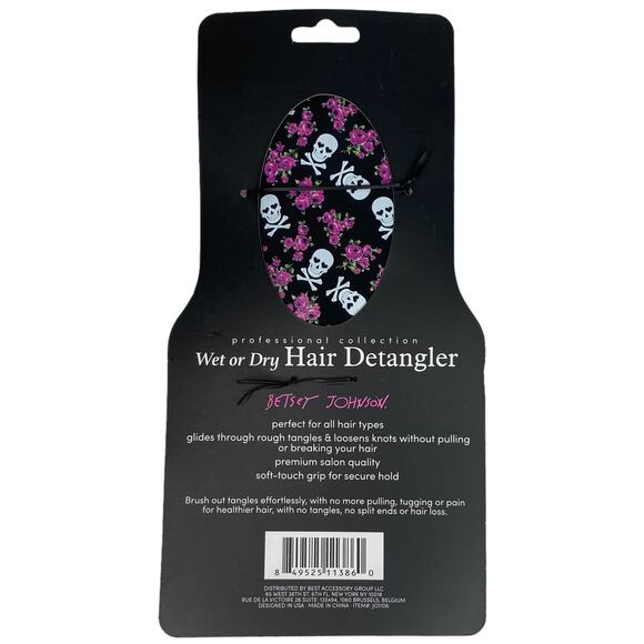 Betsey Johnson Pro Collection Wet/Dry Hair Detangler Brush - Picture 4 of 6